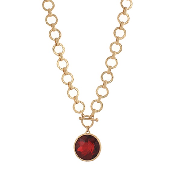 Glass Round Pendant Necklace - Picture 3 of 4